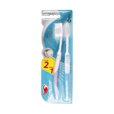 Escova Dental Condor Sensitive Clean Embalagem Leve 2un Pague 1un 2UN