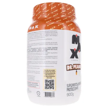 SUPLEMENTO WHEY PROTEIN MAX TITANIUM DR.PEANUT DOCE DE LEITE POTE 900G 360-28