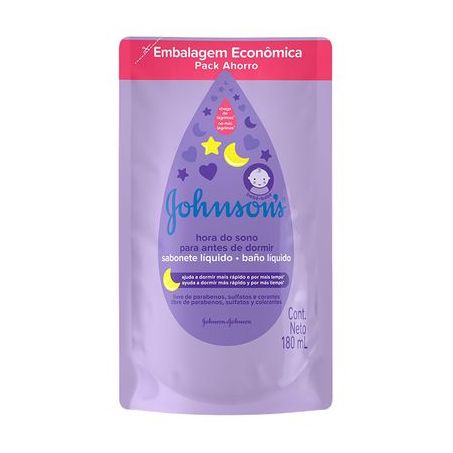SABONETE JOHNSONS LIQ HORA DO SONO REFIL 180ML