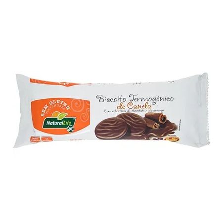 Biscoito Termogênico Natural Life Canela com Cobertura de Chocolate Pacote 140gr