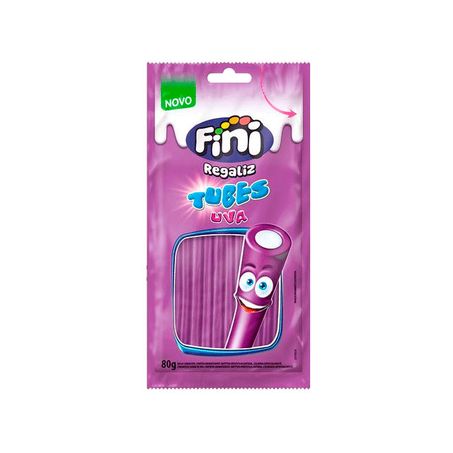Bala de gelatina fini 80gr tubes uva