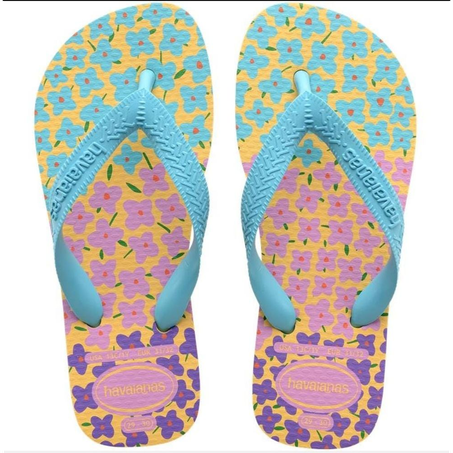 Sandália  Havaianas Flores Kids Caja Azul Tamanho 27/28