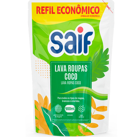 Lava roupas saif sache 900ml coco