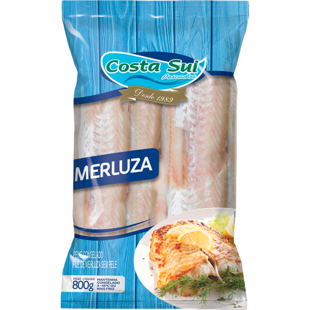 Peixe File Merluza Costa Sul 800g Congelado