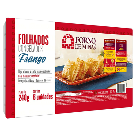 Folhado Forno de Minas 240g - Frango