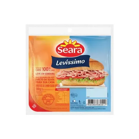 Lombo seara 180gr cozido fatiado