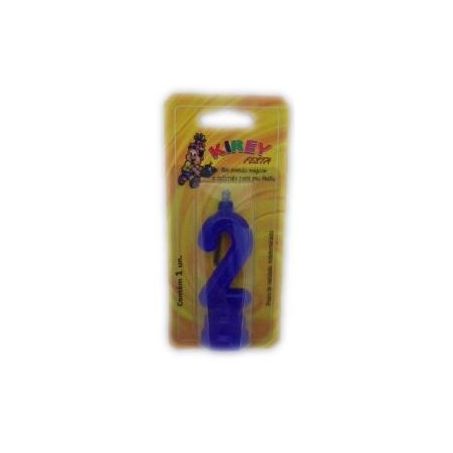 Velas Kirey Numerada Azul nº2