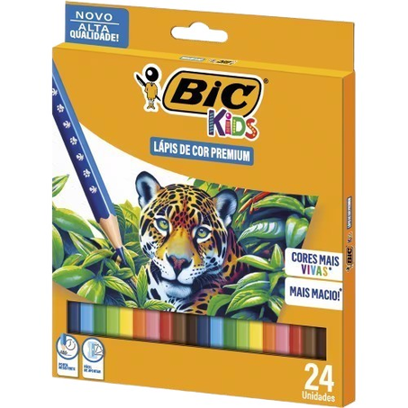 Lápis de Cor Bic Kids Premium com 24 Unidades