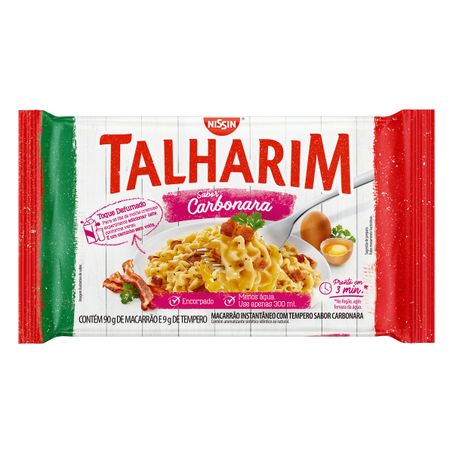 MACARRÃO INSTANTÂNEO TALHARIM CARBONARA NISSIN