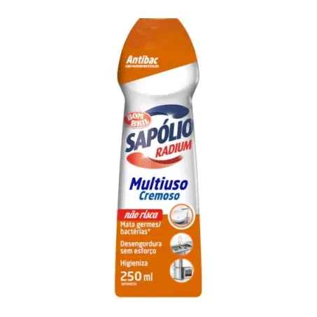 Saponáceo Sapólio Radium Não Risca Multiuso Cremoso Frasco 250ml