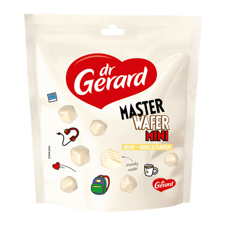 Wafer Dr. Gerard Com Recheio de Baunilha e Cobertura Branca 110g