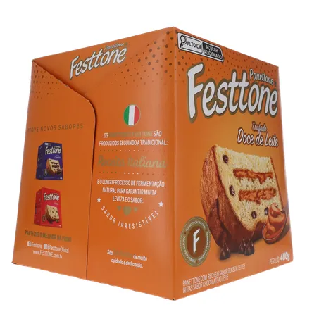 Panettone Festtone Trufado Doce De Leite 400G 360-31