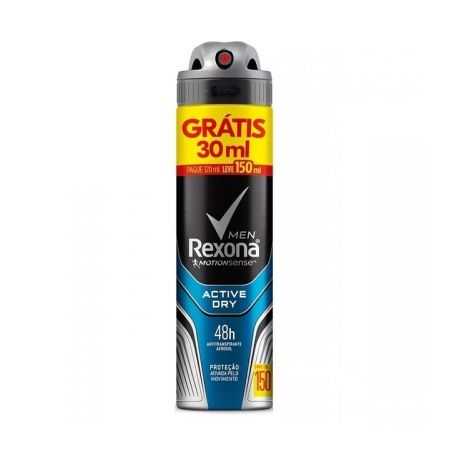 Desod rexona aero masc active 90g 150ml