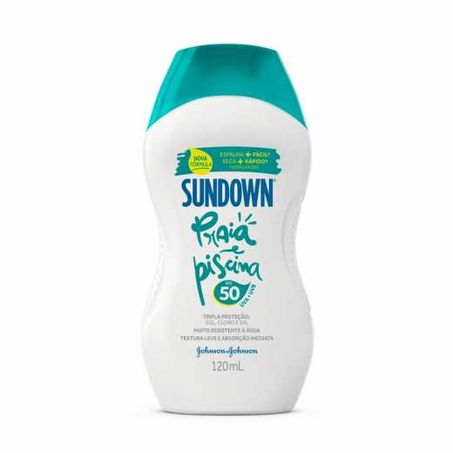 Protetor Solar FPS 50 Sundown Praia e Piscina Frasco 120ml
