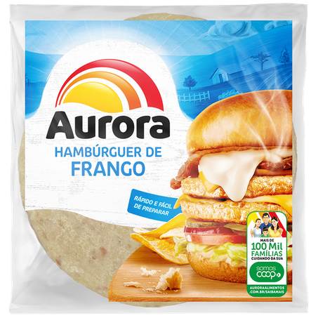 Hamburguer aurora frango 56g