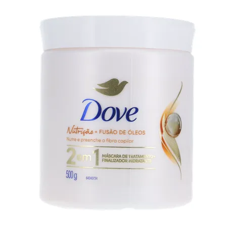 MÁSCARA TRATAMENTO DOVE 2 EM 1 NUTRIÇÃO + TRI ÓLEOS 500G 360-0