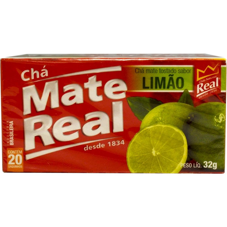 Chá Mate Real 32g - Limão - Com 20 Saquinhos