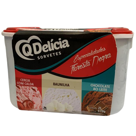 Sorvete qdelicia 2l especial floresta negra un