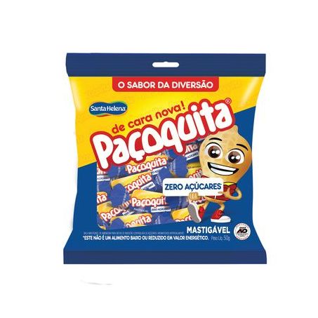 Bala mastigavel pacoquita zero acucar santa helena 50g