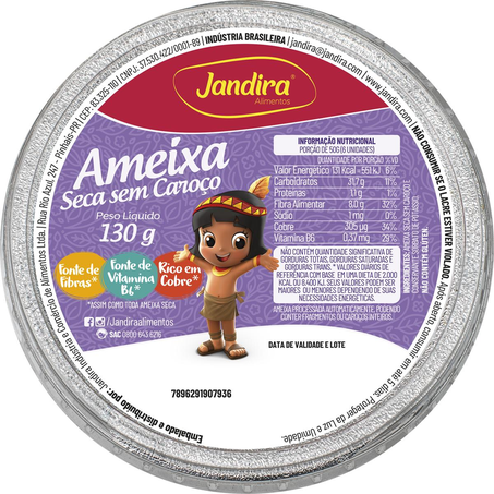 Ameixa Jandira 130g - Sem Caroço - Pote