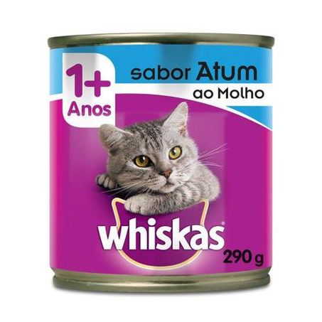 Ração whiskas atum ao molho lata 290g