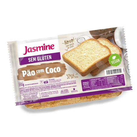 PÃO JASMINE COCO S/GLÚTEN 350G