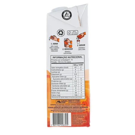 Leite longa vida aurora s.des.0lac 1lt 360-1