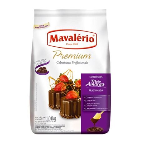 Mavalerio choc. gotas meio amarga 1kg