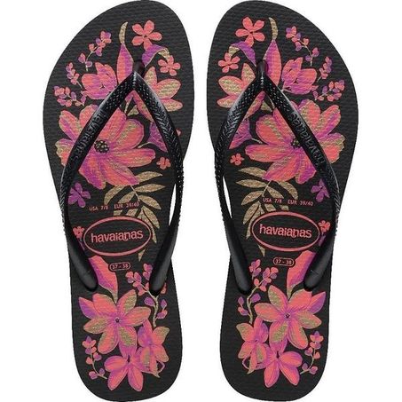 CHINELO HAVAIANAS SLIM ORGANIC 35/36 PTO/CZ/OURO