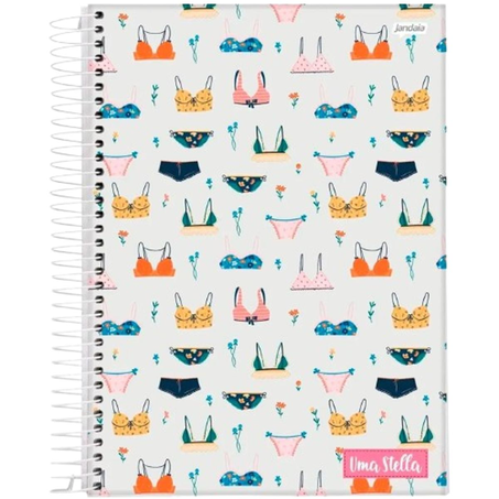 Caderno Universitário Jandaia 80 Folhas - 1 Matéria - Stella - Capa Dura
