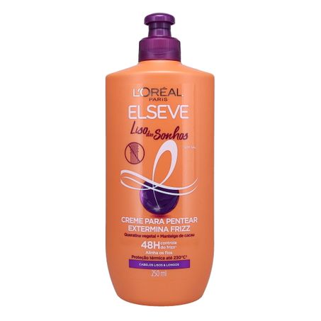 Creme para Pentear L'oréal Paris Elseve Liso dos Sonhos Extermina Frizz Frasco 250ml