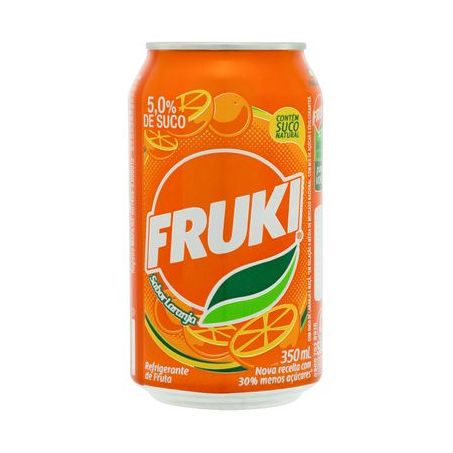 Refrigerante Fruki Sabor Laranja Lata 350ml