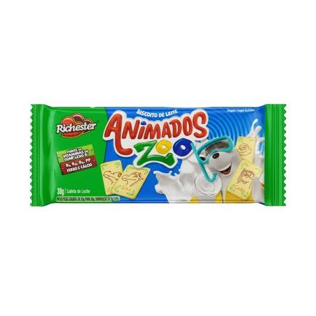 BISC.RICHESTER LEITE ANIMADOS ZOO 30G