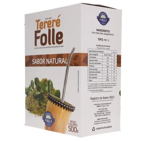 Erva tererê folle natural 500g 360-5