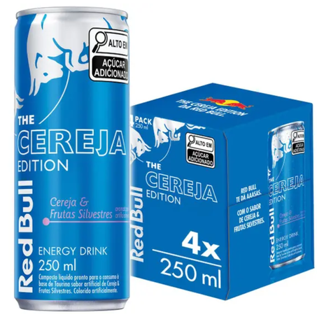 Energetico red bull pcc/04x250ml lata cereja e frutas silvestres