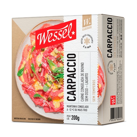 Carpaccio Bovino Wessel Congelado 200g