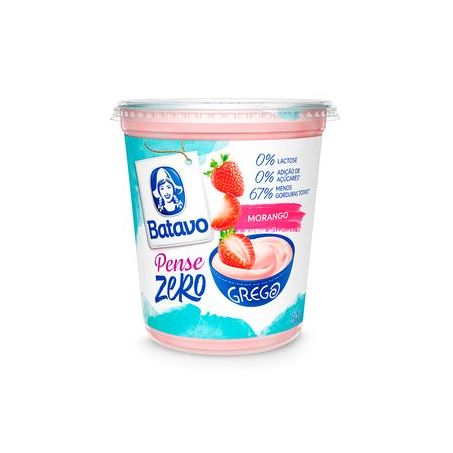 Iog batavo grego pense zero morango 450g