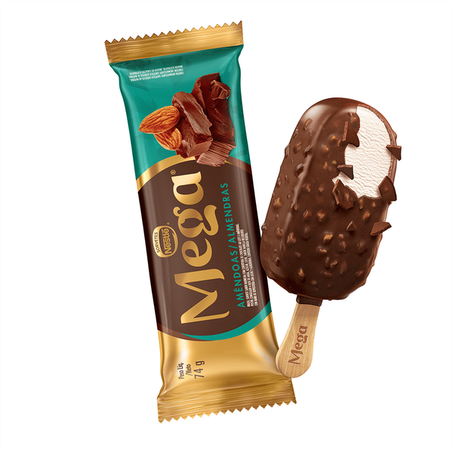 Picolé mega amêndoas nestlé 74g