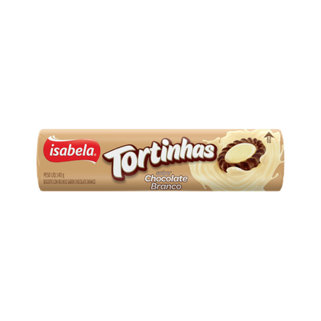 BISCOITO TORTINHAS ISABELA CHOCOLATE BRANCO 140G
