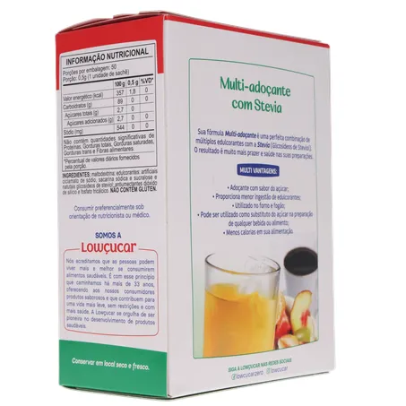 ADOÇANTE LOWÇÚCAR STEVIA PLUS C/50UN 25G 360-13