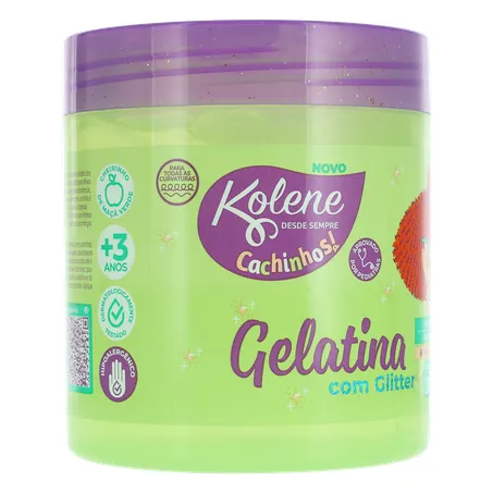 GELATINA CAPILAR INFANTIL KOLENE CACHINHOS COM GLITTER POTE 500G 360-31