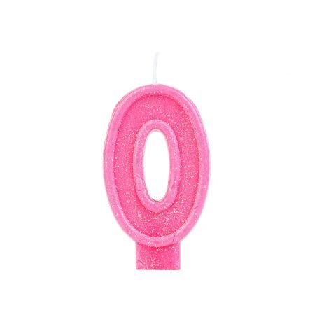 Vela alegria big numero rosa n.0