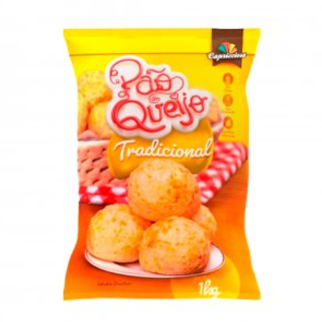 Pao de queijo capricciosa 1kg cong trad (bola 50g)