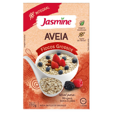 Aveia Jasmine 170g - Integral - Flocos Grossos
