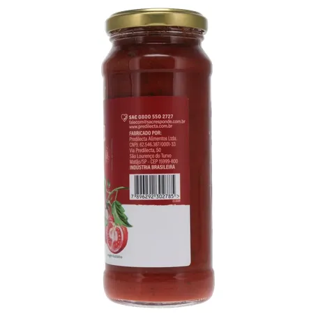Molho De Tomate Predilecta Premium c Manjericao 340g 360-12