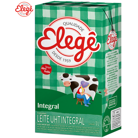 LEITE ELEGÊ INTEGRAL 3%GORD 1L*
