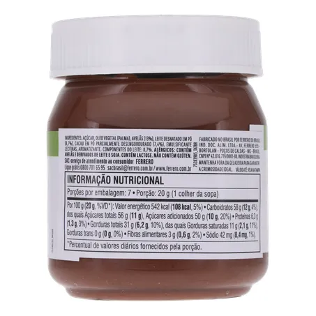 Creme Nutella avelã com cacau 140g 360-2