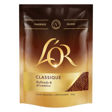 Café solúvel liofilizado classique l'or sachê