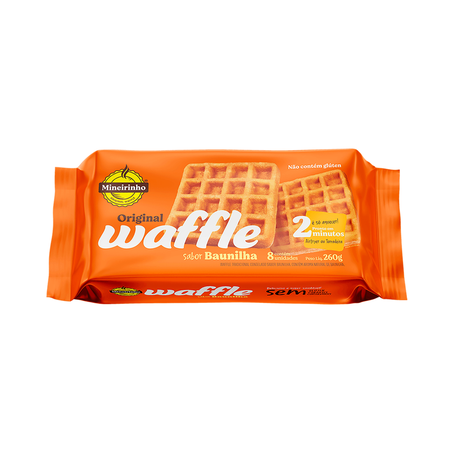 Waffle mineirinho baunilha tradicional 260g*