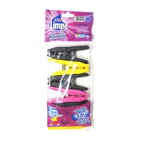 Prendedor gota limpa c/12 plast g